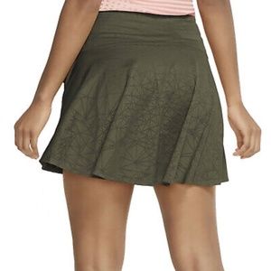 NIKE Golf Womens Breathe Fairway 15" Golf Skirt Olive Green